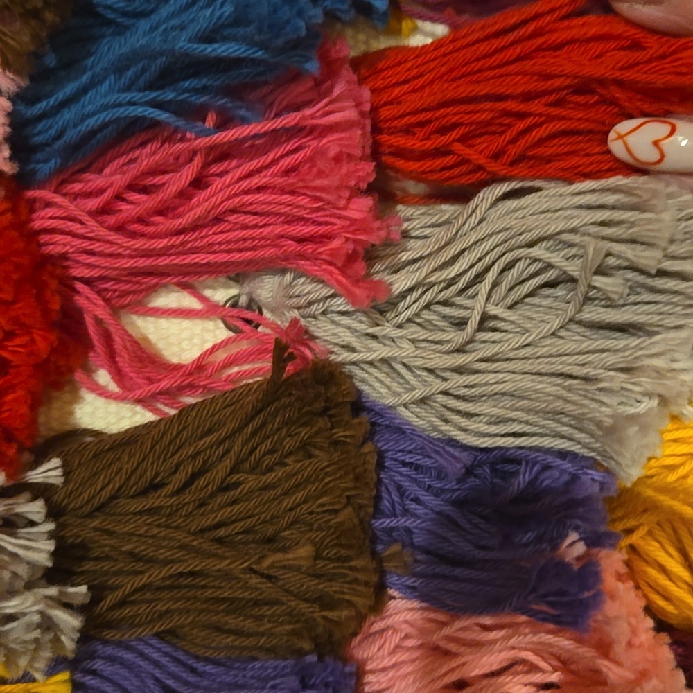 NWT Noonday Collection La Gloria Multi-Colored Bohemian Tassel Zipper Tote - Picture 3 of 16